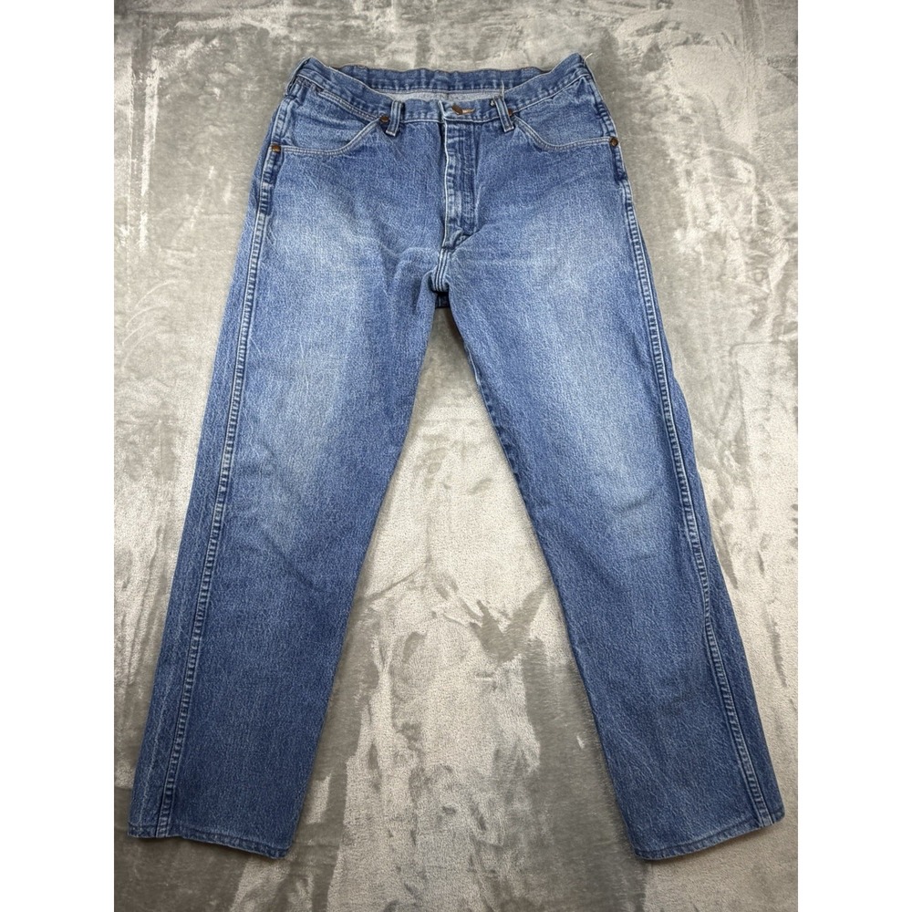 Wrangler Jeans Mens 36x32 (34x30) Blue Cowboy Cut Slim Fit 936PWD 100% Cotton